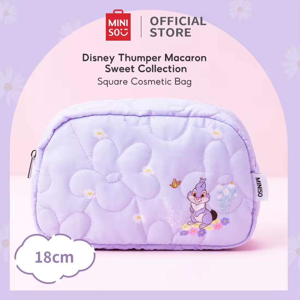 MINISO Disney Animal Collection Cosmetic bag Macaron Rectangle Zipper Fashion Makeup Bag For Travel. (Photo: Lazada SG)