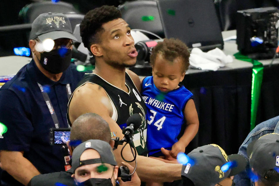 NBA Star Giannis Antetokounmpo Is Also an All-Star Dad: His Cutest Pics with Son Liam