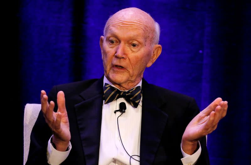 FILE PHOTO: Apollo 11 astronaut Collins speaks at a panel discussion on the 50th anniversary of the launch, in Cocoa Beach