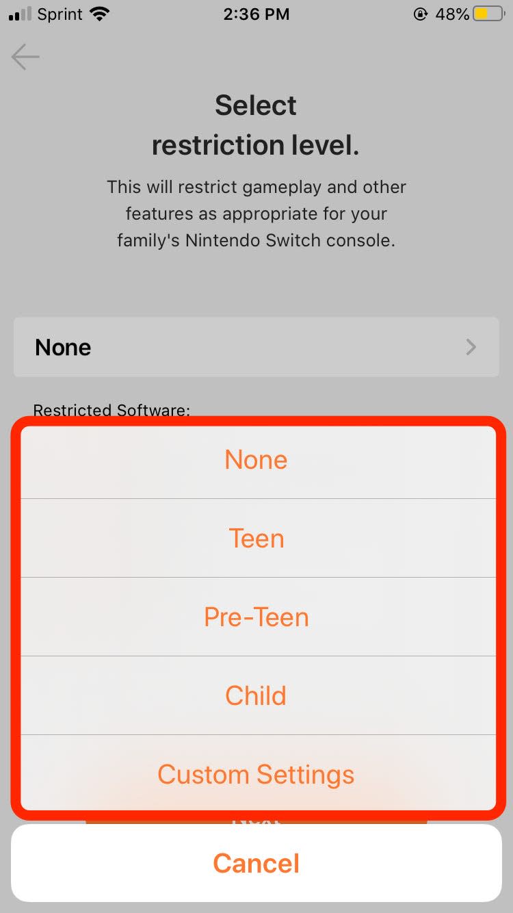 How to set parental controls on Nintendo Switch   5