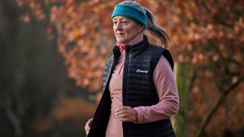 woman running outdoors