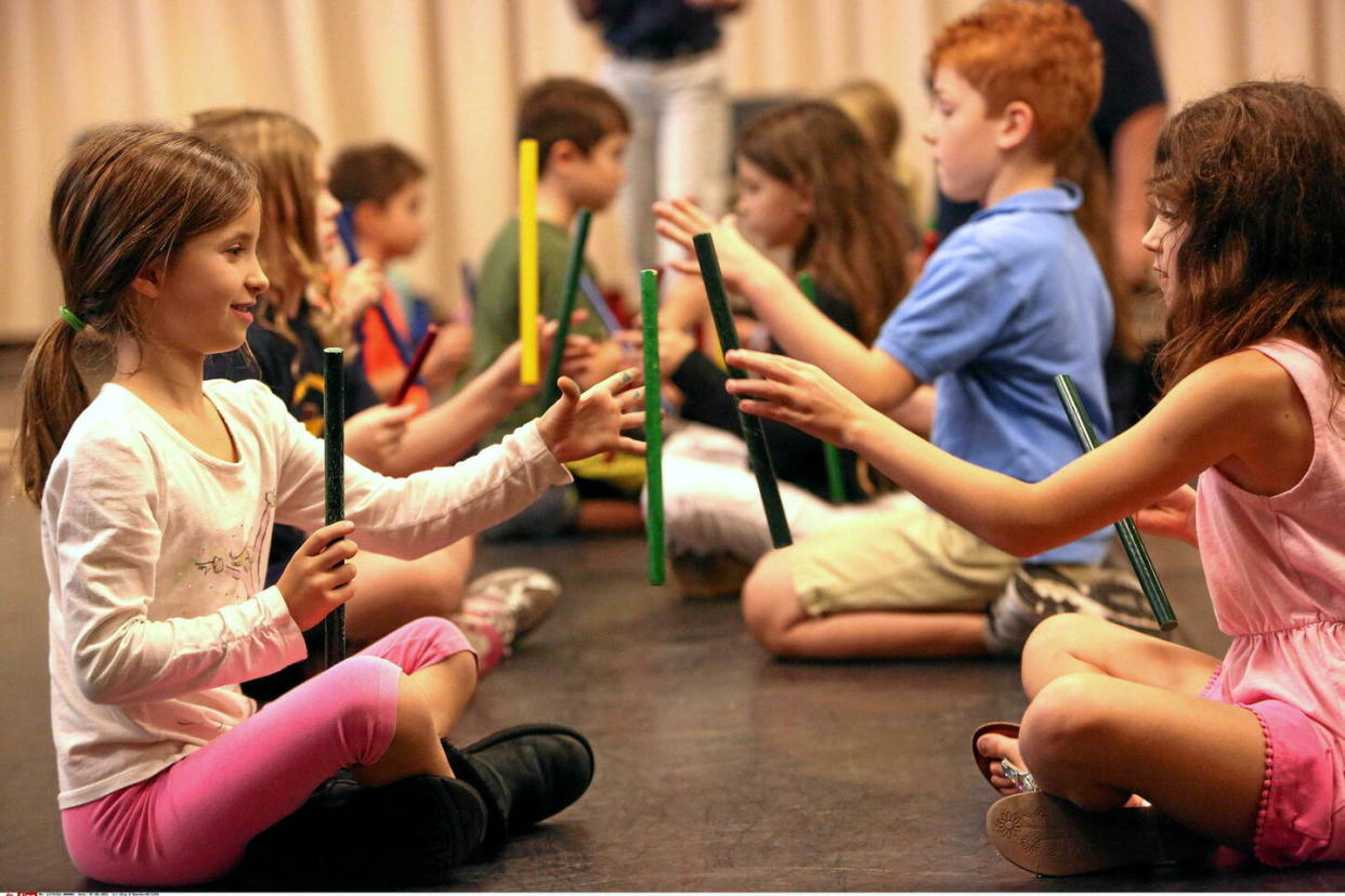 Un camp d'été organisé en Floride avec des enfants de différentes nationalités.  - Credit:Skip O'Rourke/AP/SIPA