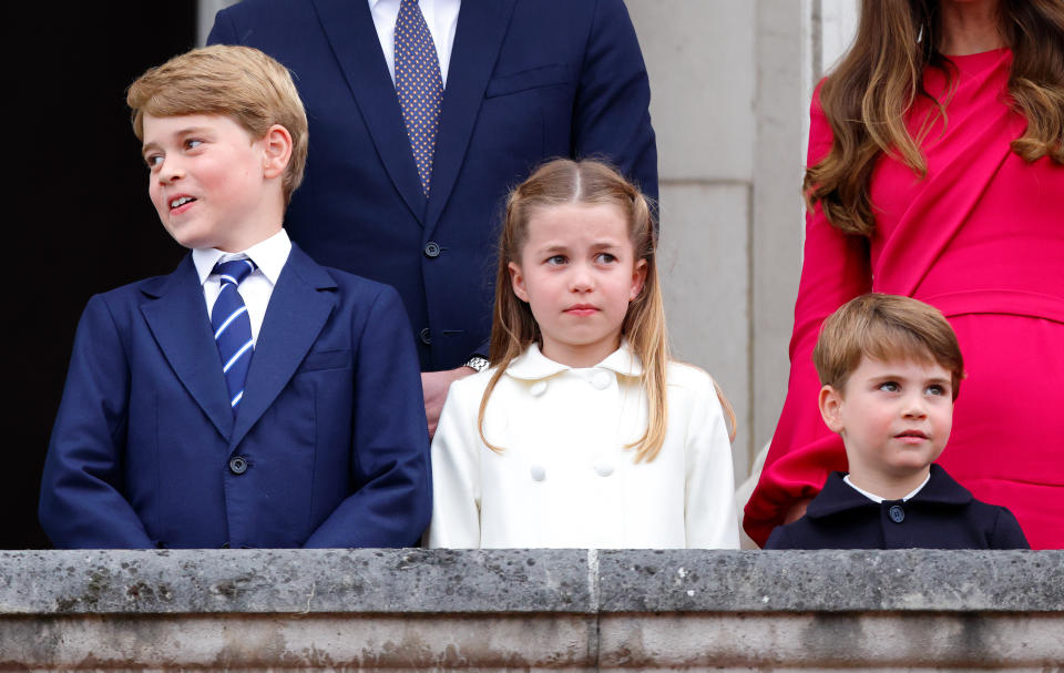 Prince George, Princess Charlotte, and Prince Louis at the Platinum Jubilee