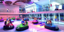 <b>Bumper cars</b> An amusement park staple is now available at sea! Royal Caribbean is taking care of it by offering bumper car rides in their new entertainment complex known as SeaPlex onboard <i>Quantum of the Seas</i>.