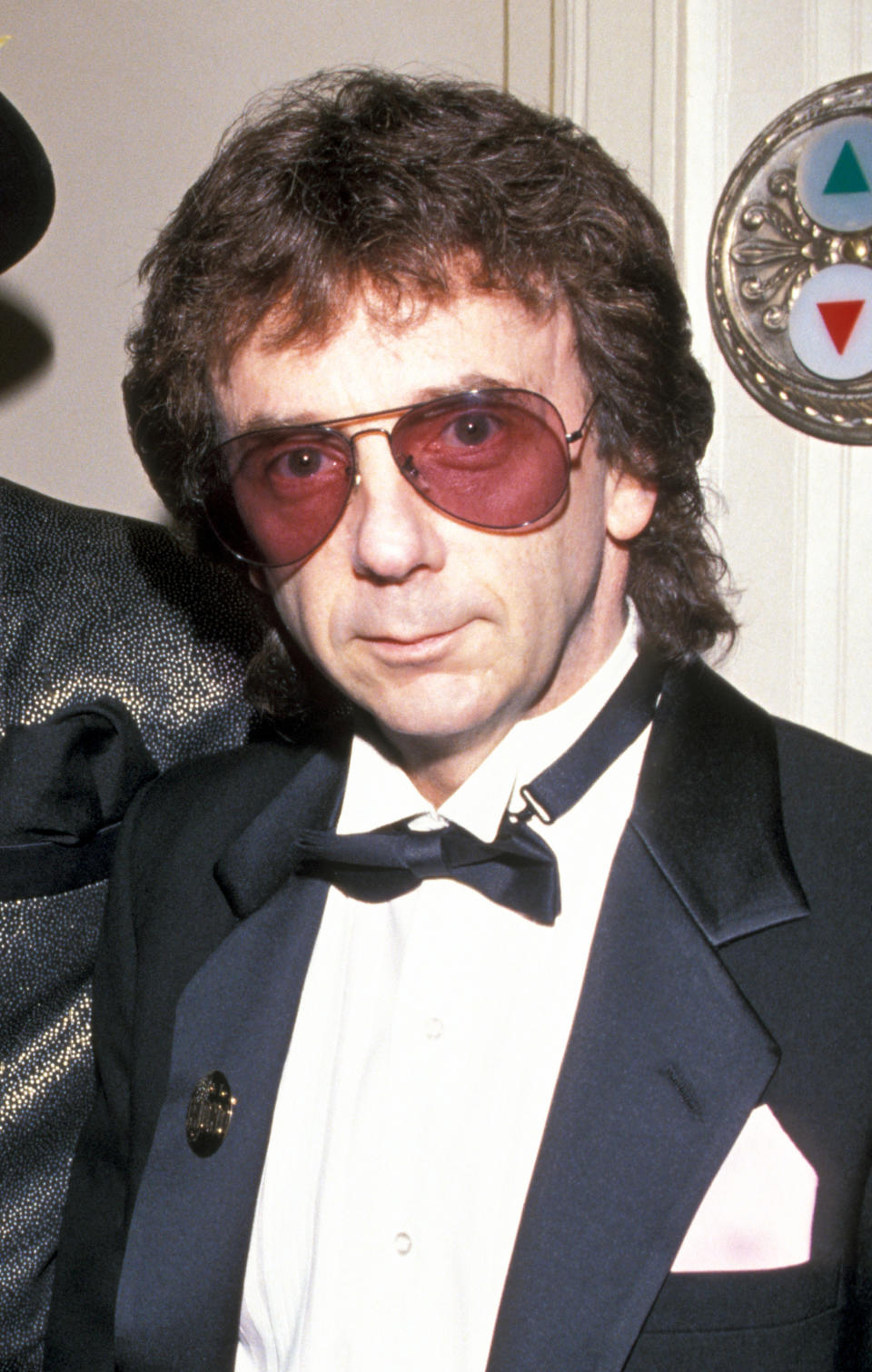 Phil Spector photographed during the Rock and Roll Hall of Fame induction ceremony in 1989. (Photo by Kevin Mazur/WireImage)