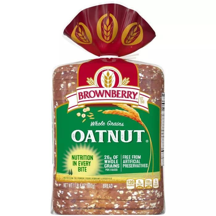 4) Brownberry Whole Grain Oat Nut Bread