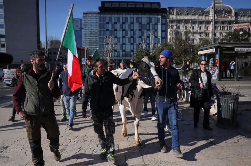 Farmers' protest in Milan