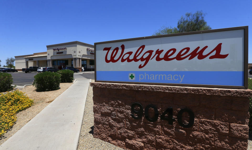 FILE - A Walgreens store is seen, June 25, 2018, in Peoria, Ariz. Business closings on Christmas Eve are less common than those on Christmas Day, but many large chains still cut back hours or close up shop early for the coming holiday. Walgreens will be open with regular hours on Christmas Eve, Sunday, Dec. 24, 2023, but pharmacy hours vary by location. (AP Photo/Ross D. Franklin, File)