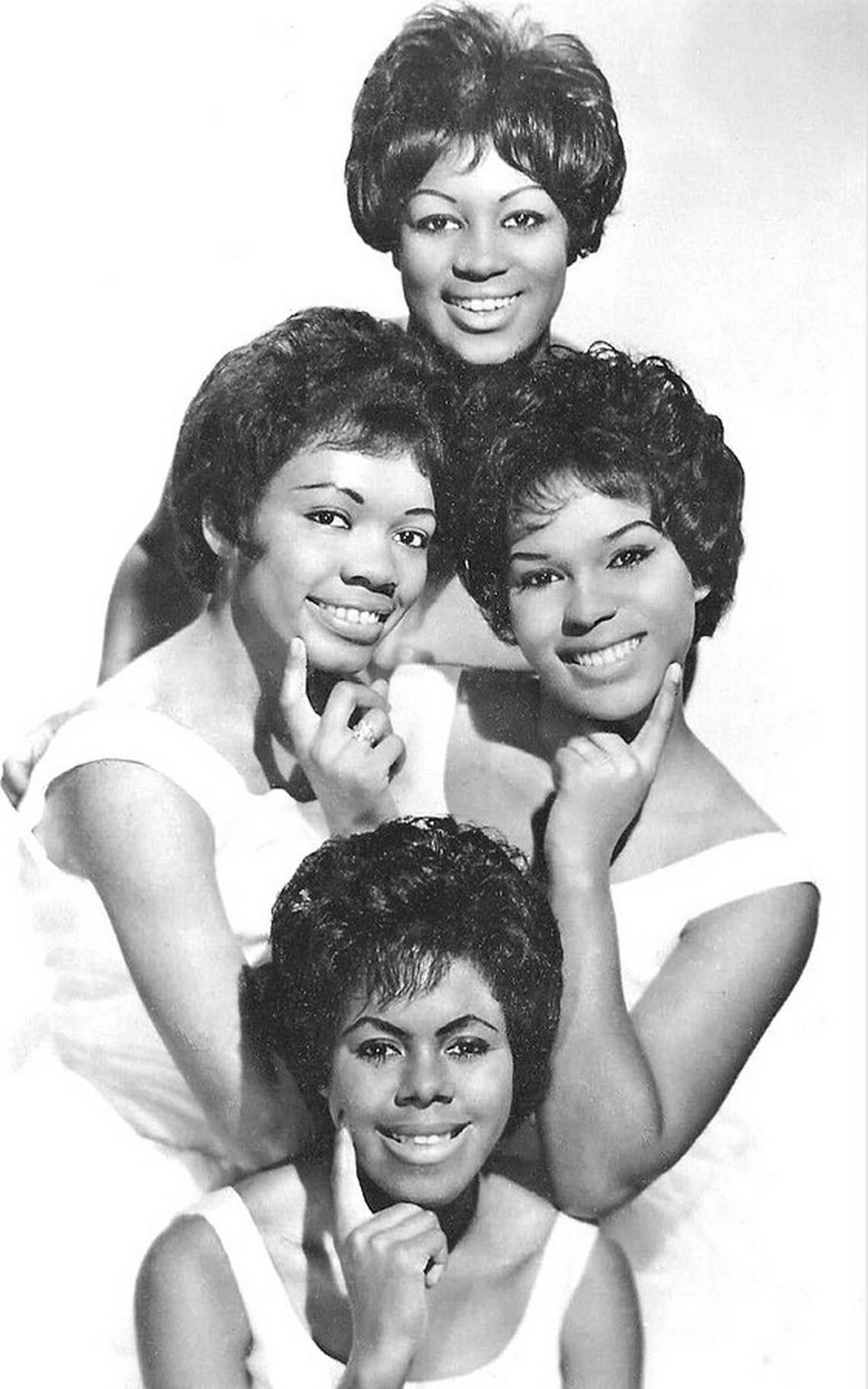 Publicity photo of The Shirelles from November 1962. Clockwise from left: Doris Coley, Addie “Micki” Harris (top), Shirley Owens, and Beverly Lee. Coley was born in Goldsboro and Owens came from Henderson.