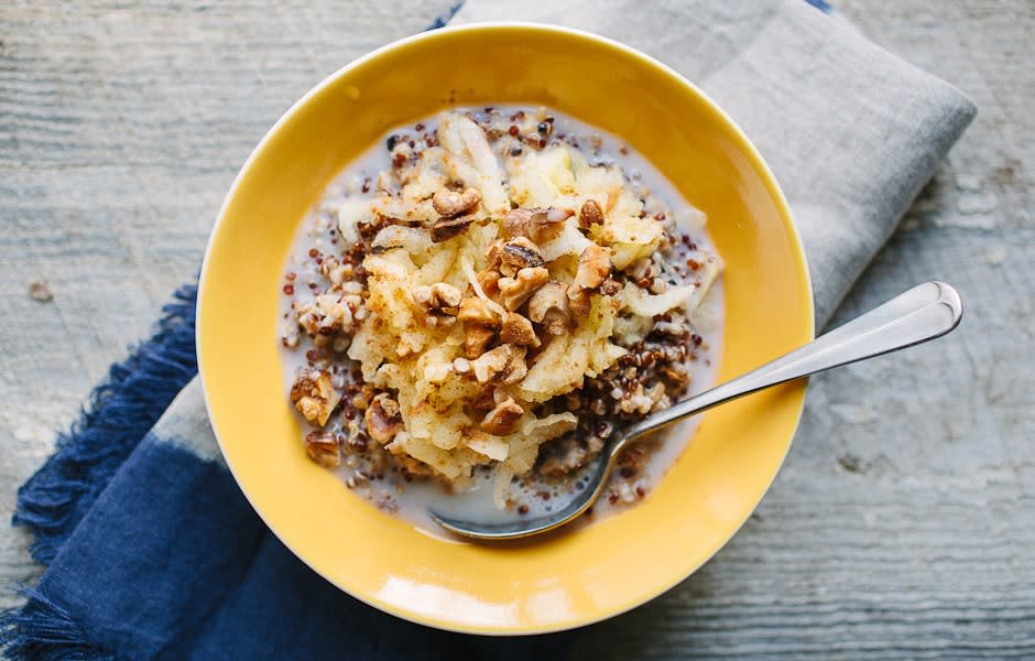 Quinoatmeal with Apple and Toasted Walnuts