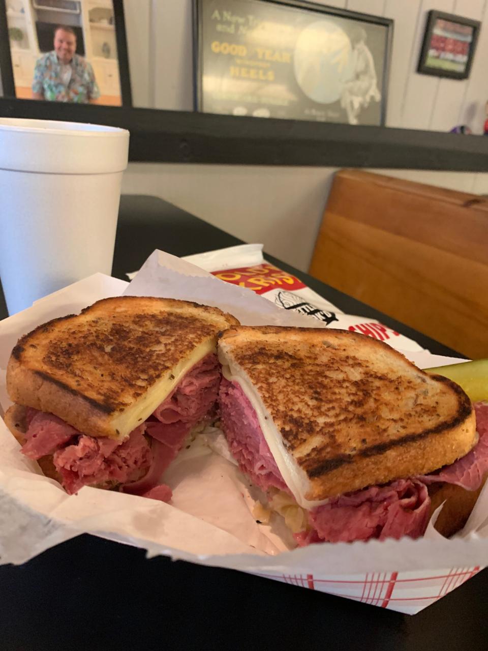 The jumbo Reuben at Diamond Deli in Akron features 8 ounces of corned beef.