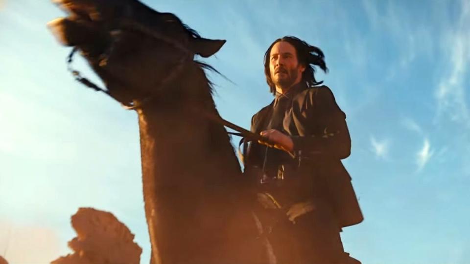 John Wick Chapter 4 trailer sees Keanu Reeves John Wick on a horse