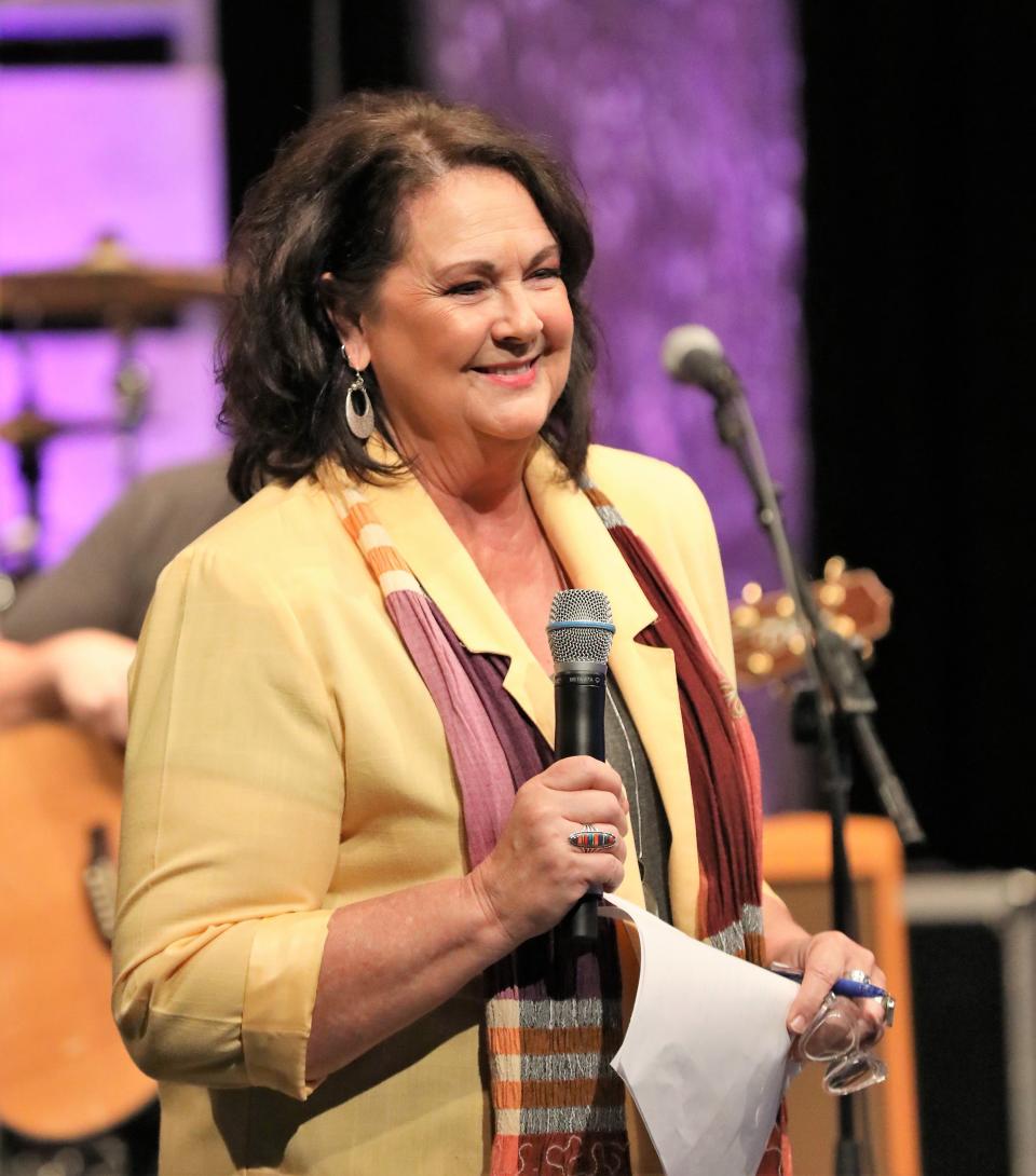 Julie Cooke served as a co-host during the Circles of Hope Telethon held at the Carl Perkins Civic Center in Jackson on Sunday, August 21, 2022. The telethon raised more than $1.5 million for the Carl Perkins Centers for the Prevention of Child Abuse. Gail Bailey/The Jackson Sun