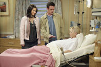 <p>Part of Monica Gellar's storyline was that she could not get pregnant, so when Cox was expecting during the final season of <em>Friends</em>, she hid her bump with jackets, loose clothing and scarves. It was still pretty obvious. </p>