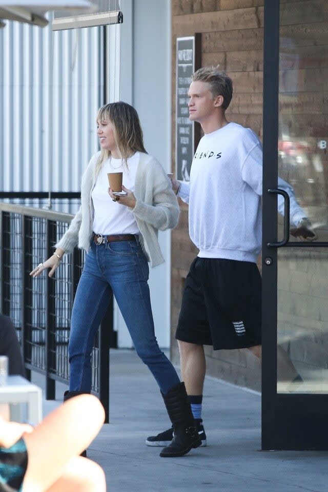 The pair spent nearly all weekend together, including going on a coffee run on Sunday.