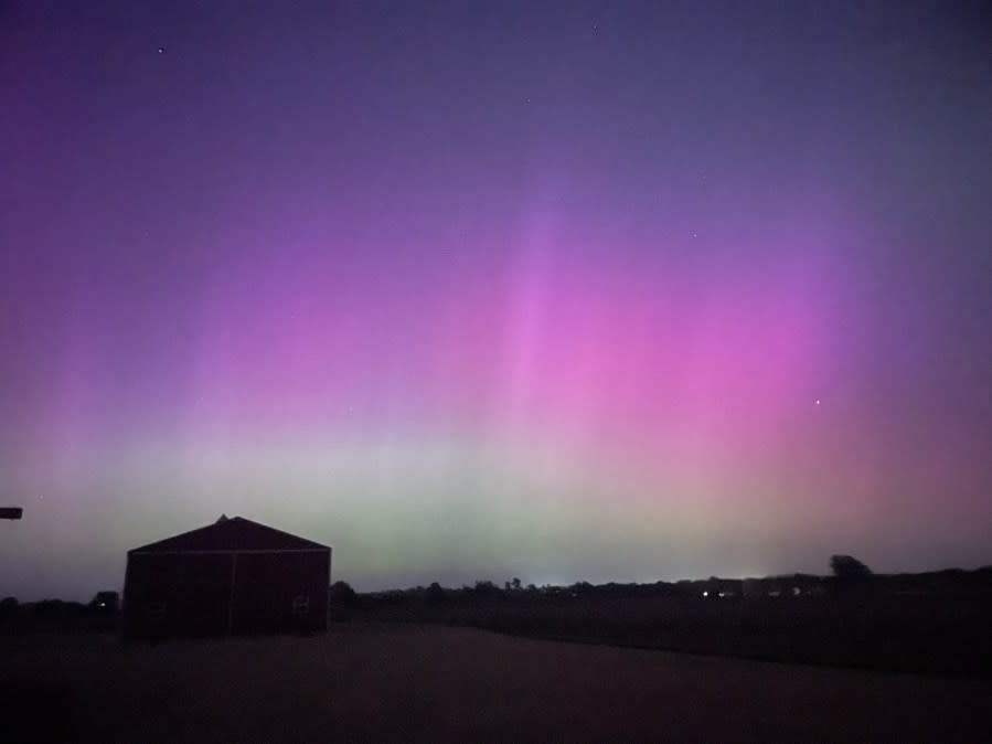 Northern lights in Augusta on May 10, 2024 (Courtesy: Amanda Smith)