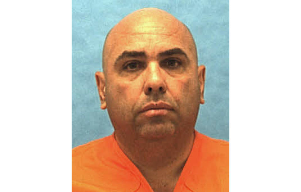 This undated photo made available by the Florida Department of Law Enforcement shows Jose Antonio Jimenez. Jimenez is scheduled to die by lethal injection Thursday, Dec. 13, 2018, for beating and stabbing to death an elderly woman in Miami-Dade County 26 years ago. (Florida Department of Law Enforcement via AP)