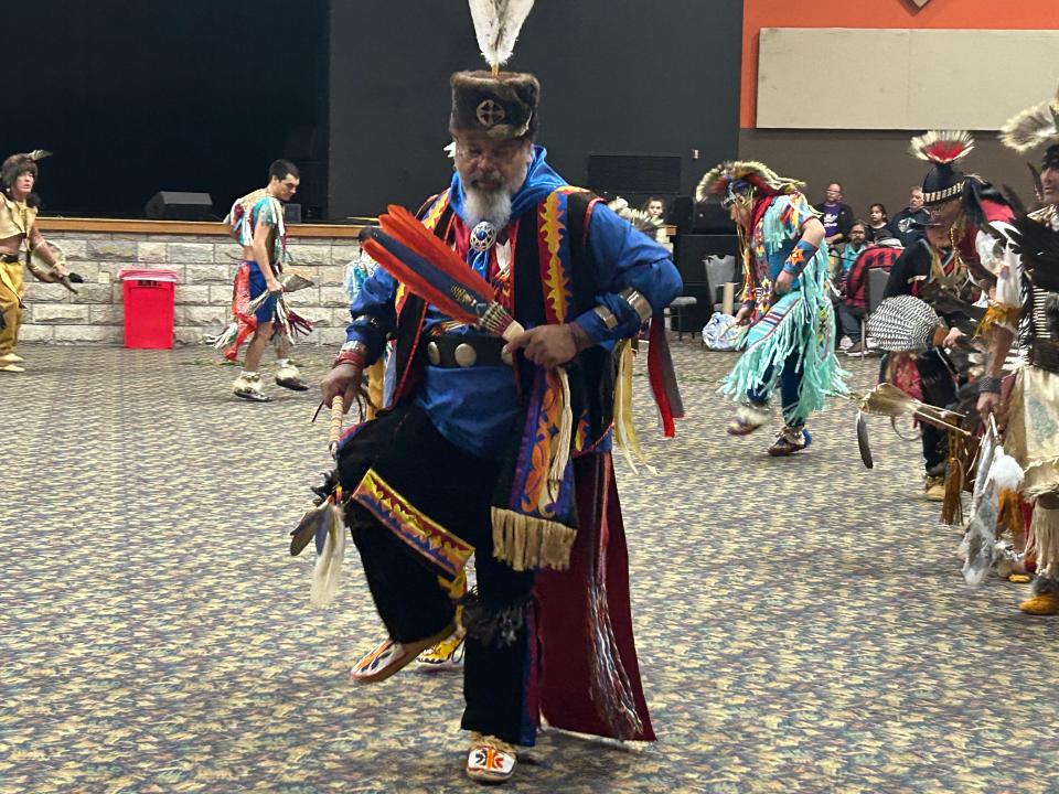 Traditional songs and dances were featured at the Honoring Our Veterans Powwow at Kewadin Casino on Nov. 11, 2023.