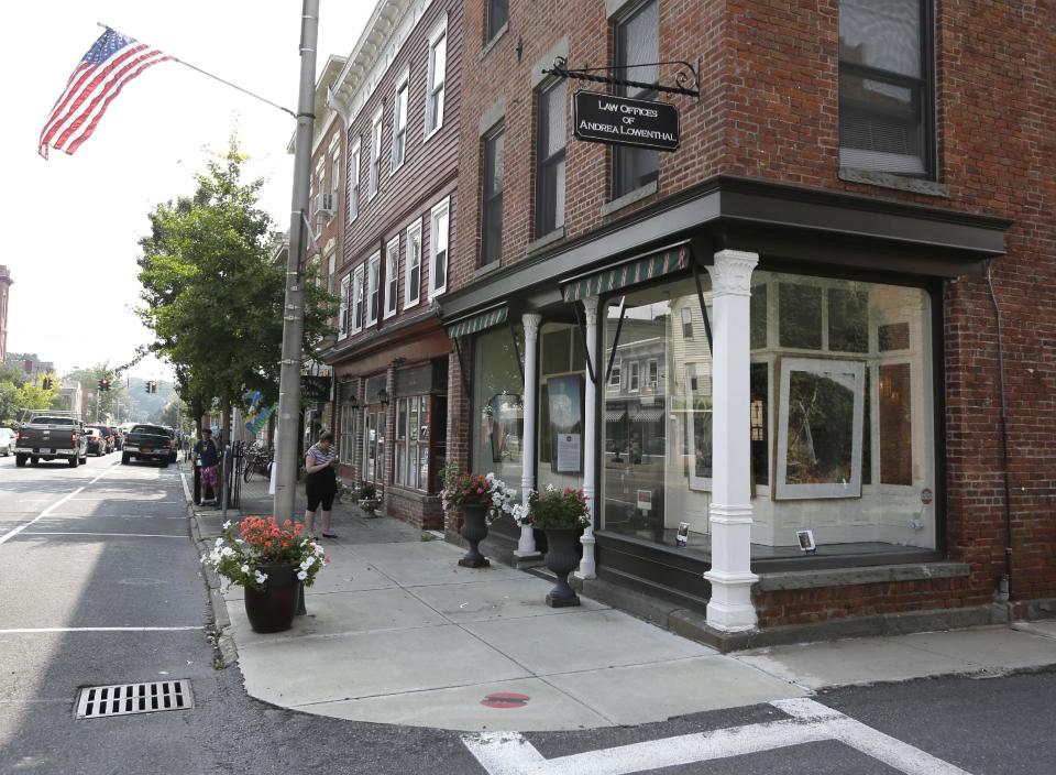 -A vacant restaurant is seen on Thursday, Sept. 12, 2013, in Catskill, N.Y. Locals looking to land a buzz-worthy, foodie-friendly restaurant in this Hudson River village are offering the right chef the Main Street space free rent for a year. The new restaurateur would have to pay for some capital improvements to get the free rent. (AP Photo/Mike Groll)