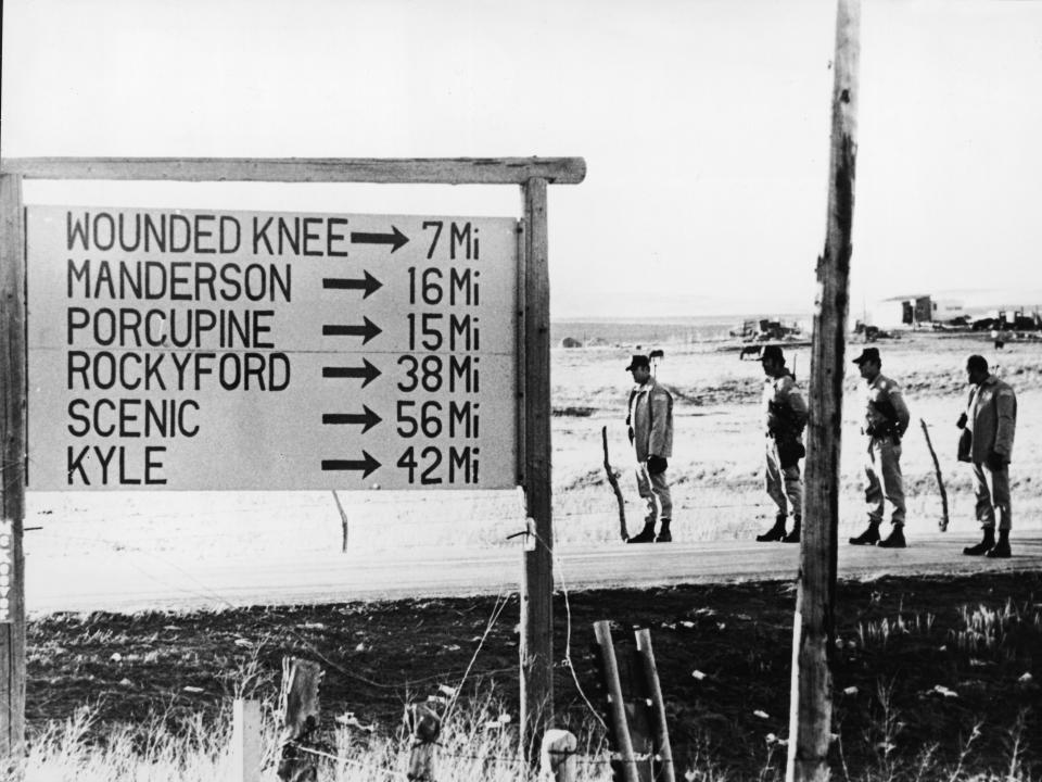 Federal Troops Block The Road To Wounded Knee