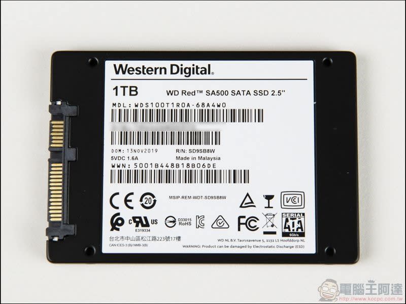 Western Digital WD Red SA500 NAS SATA SSD 開箱