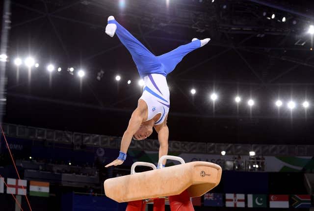 Gymnast Daniel Keating competes at the 2014 Commonwealth Games