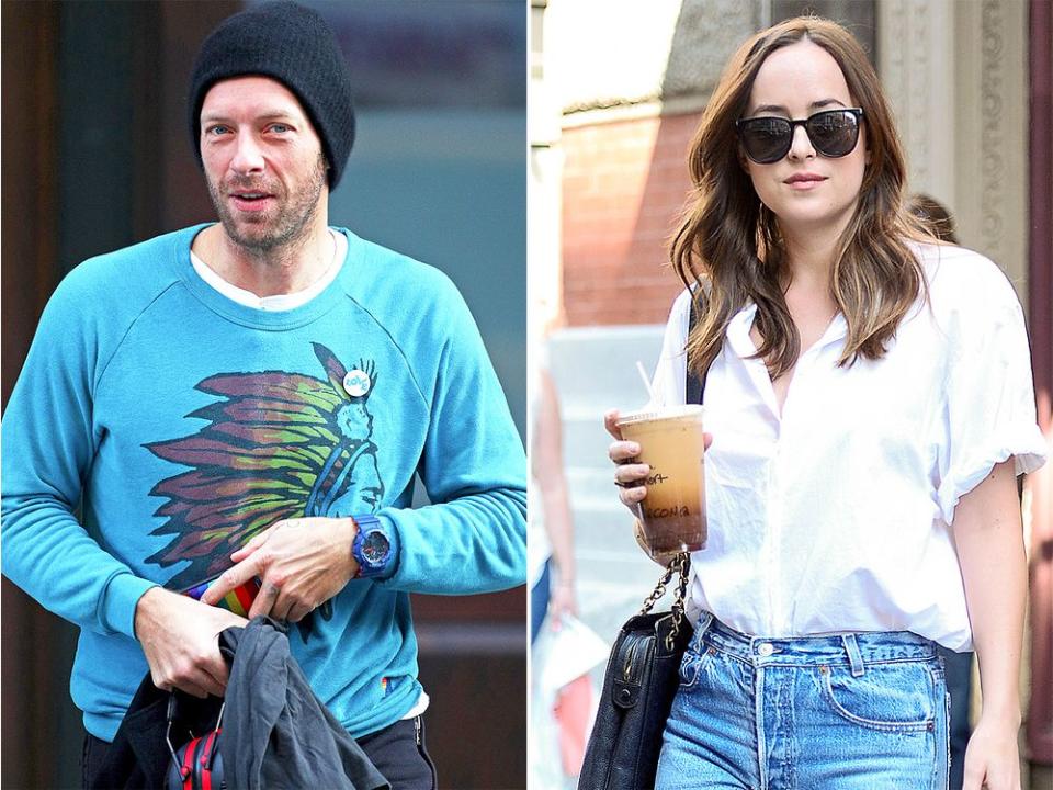 Chris Martin and Dakota Johnson