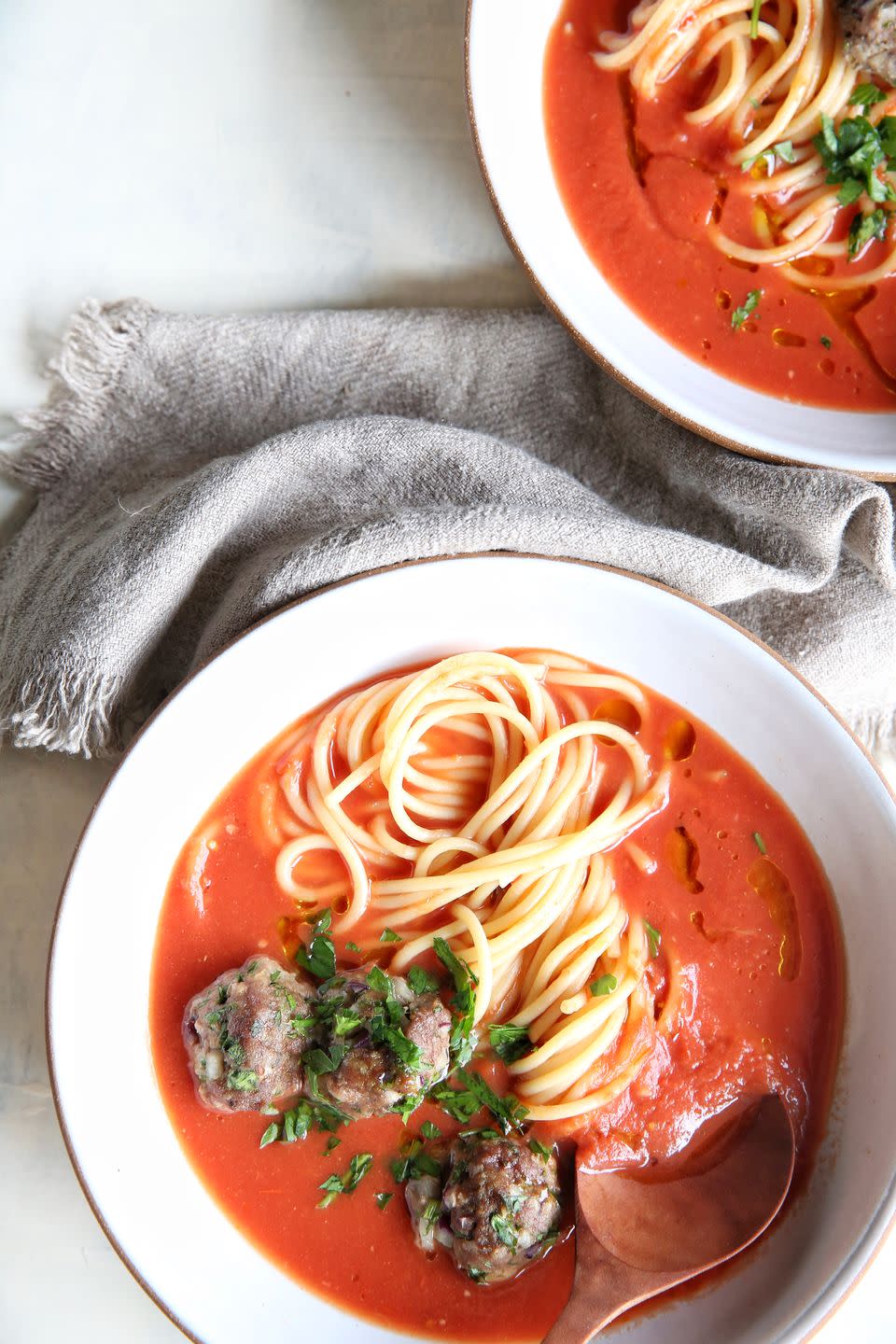 Spaghetti & Meatball Soup