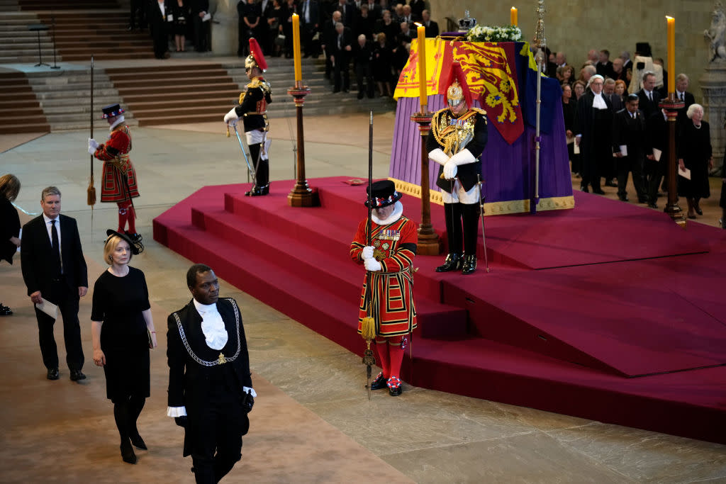 The Coffin Carrying Queen Elizabeth II Is Transferred From Buckingham Palace To The Palace Of Westminster