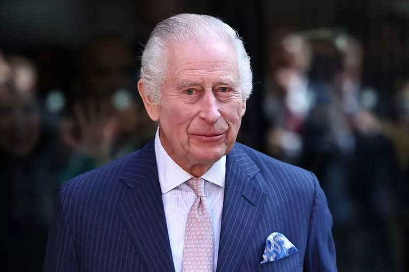 King Charles III arrives to visit the University College Hospital Macmillan Cancer Centre in London on April 30, 2024. Charles is making his first official public appearance since being diagnosed with cancer, after doctors said they were very encouraged by the progress of his treatment
