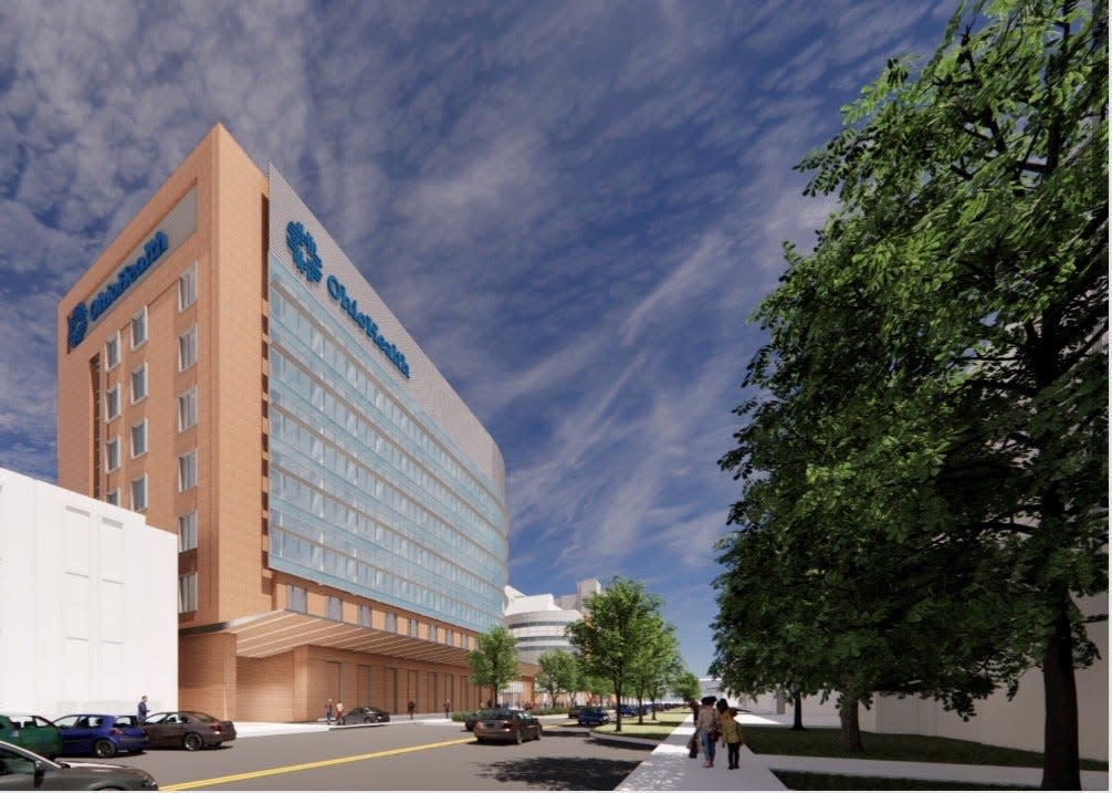 A view of the new emergency pavilion at OhioHealth Grant Medical Center in downtown Columbus. OhioHealth plans to spend $400 million to update and expand the medical center over the next five years.