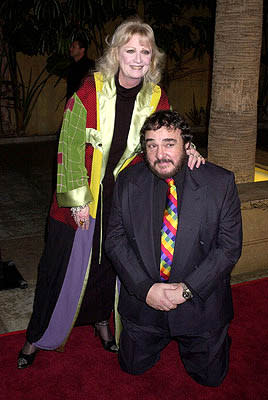 John Rhys Davies and gal at the Hollywood premiere of New Line's The Lord of The Rings: The Fellowship of The Ring