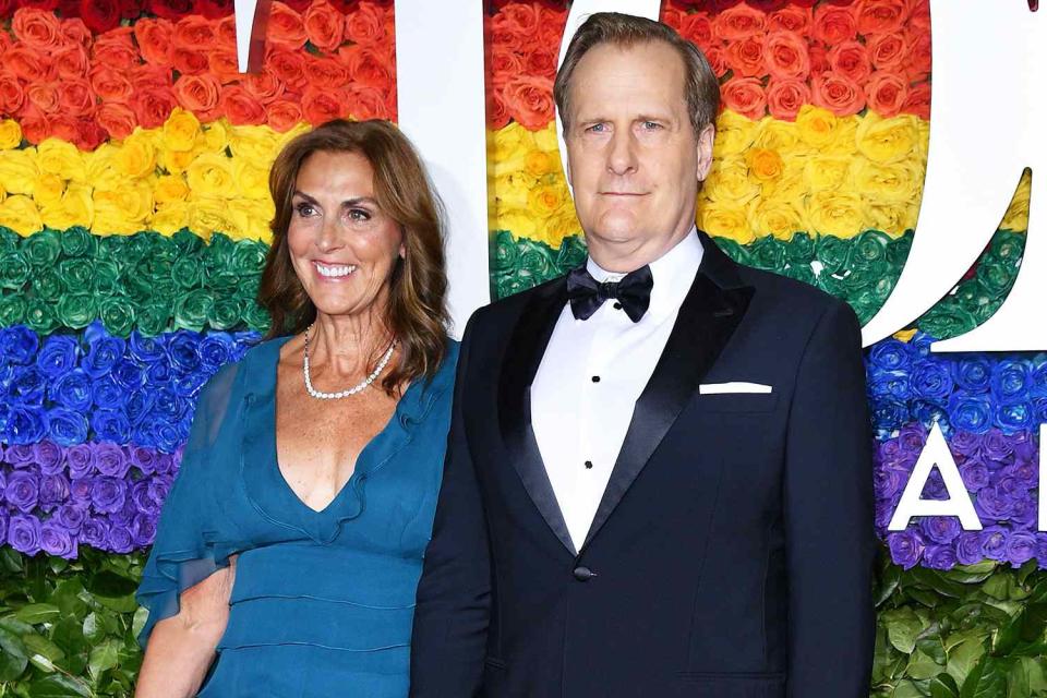 <p>ANGELA WEISS/AFP via Getty</p> Kathleen Treado Daniels and Jeff Daniels in New York City in June 2019.