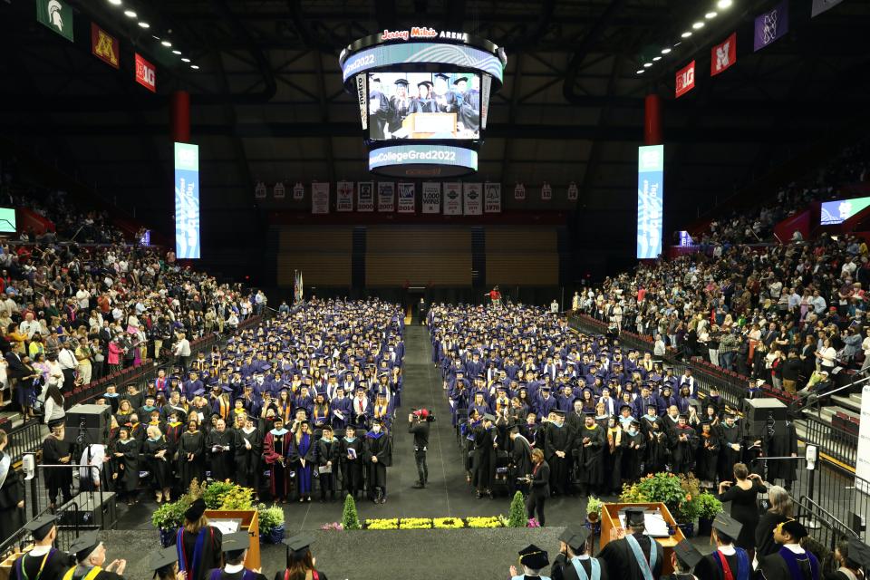 Degrees and certificates were awarded to 1,600 students Thursday during Middlesex College's 55th graduation ceremony.