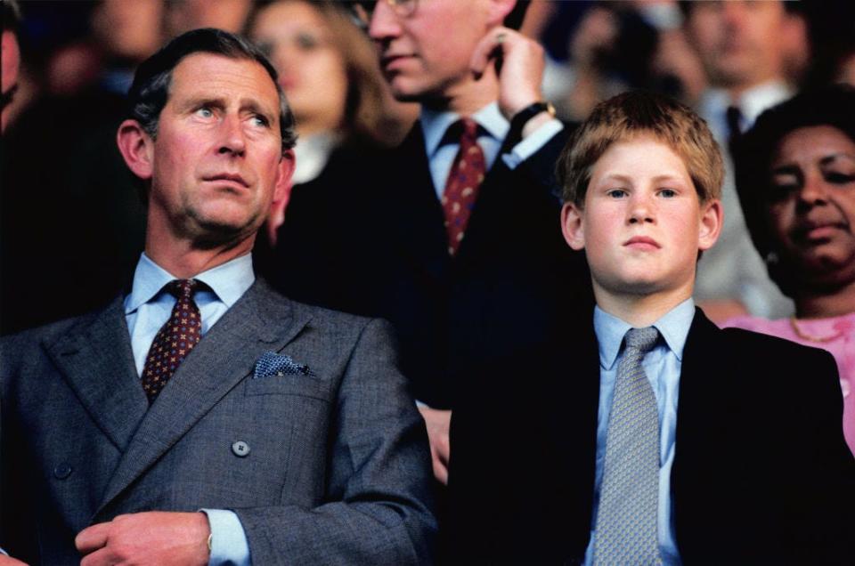 Prince Charles and Prince Harry in 1989.