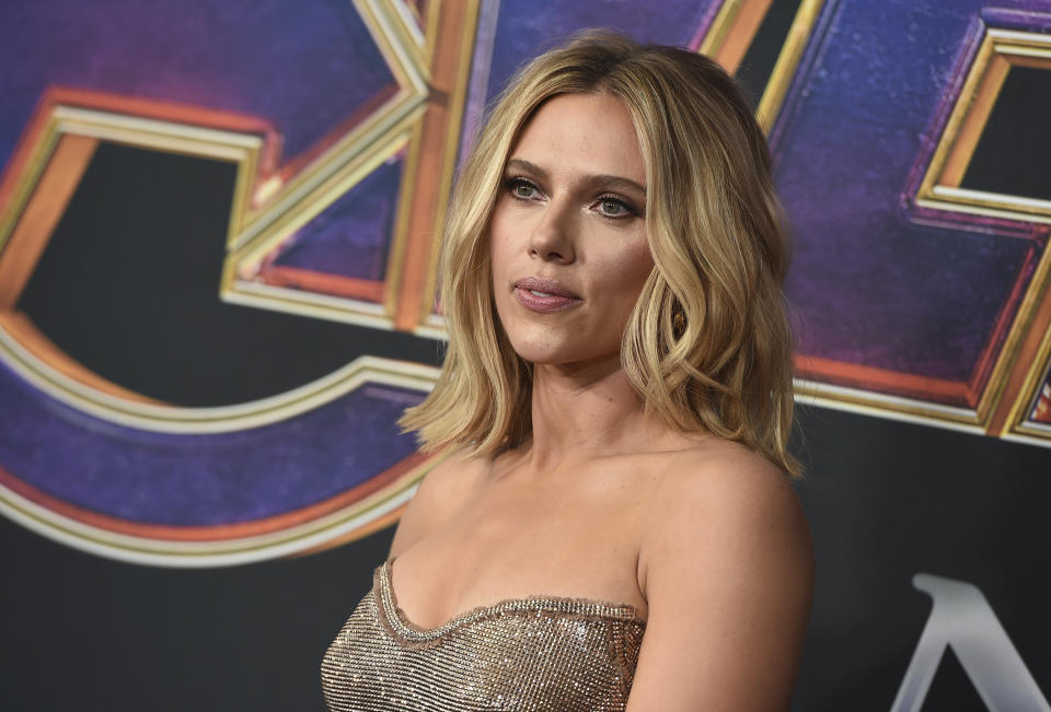 Scarlett Johansson arrives at the premiere of "Avengers: Endgame" at the Los Angeles Convention Center on Monday, April 22, 2019. (Photo by Jordan Strauss/Invision/AP)