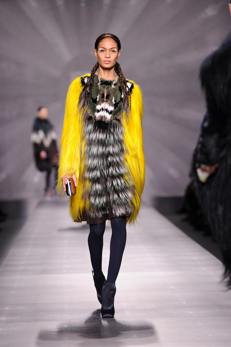 A model walks the runway during the Fendi's fall/winter 2012 show on Feb. 23, 2012, in Milan.