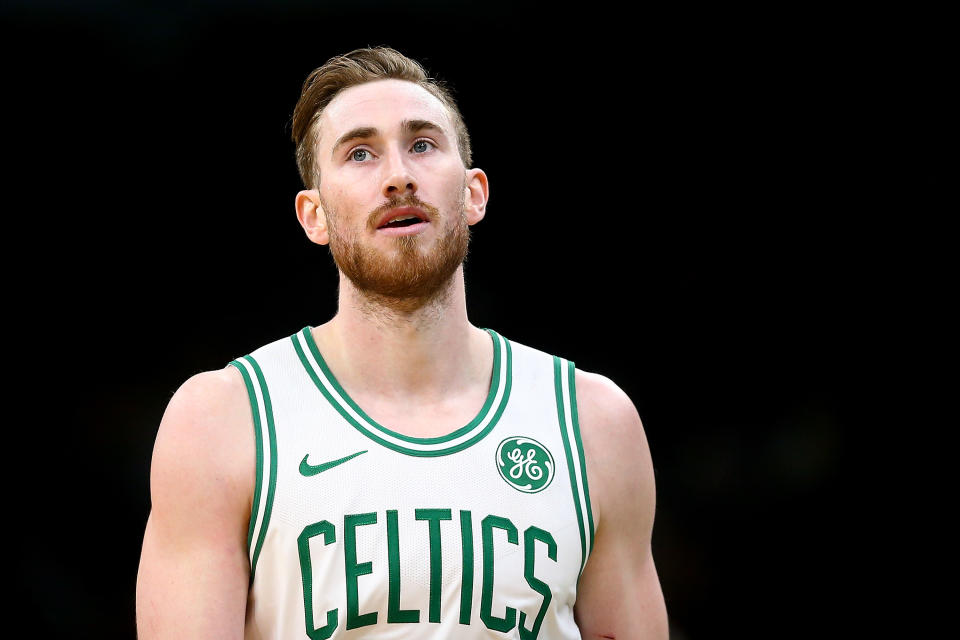 Gordon Hayward may be a professional athlete, but he still has to stop playing video games when his wife tells him to. (Photo by Adam Glanzman/Getty Images)