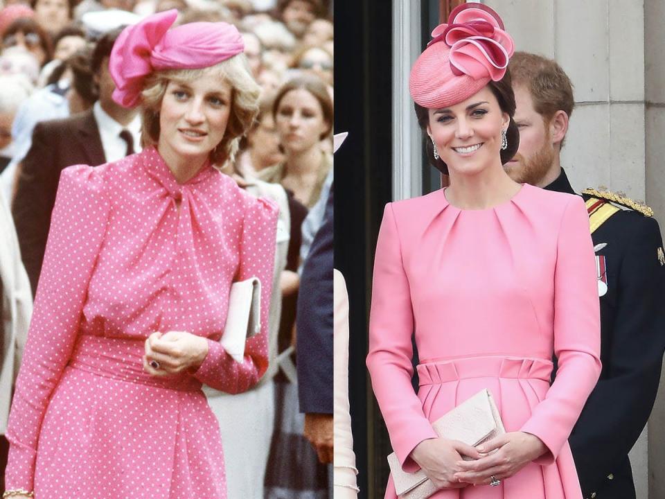 kate diana pink dresses and hats