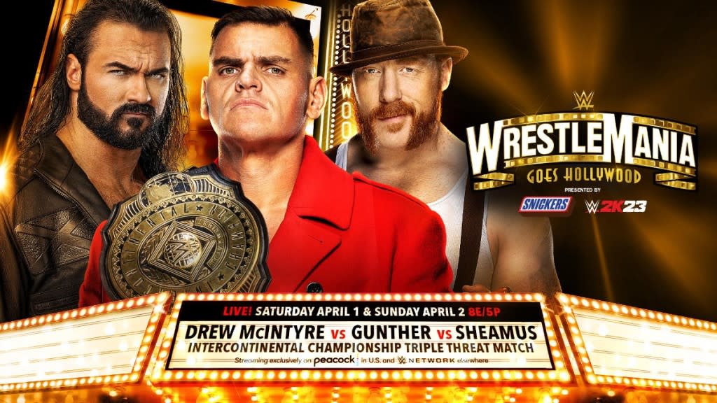 Gunther Drew McIntyre Sheamus WWE WrestleMania 39