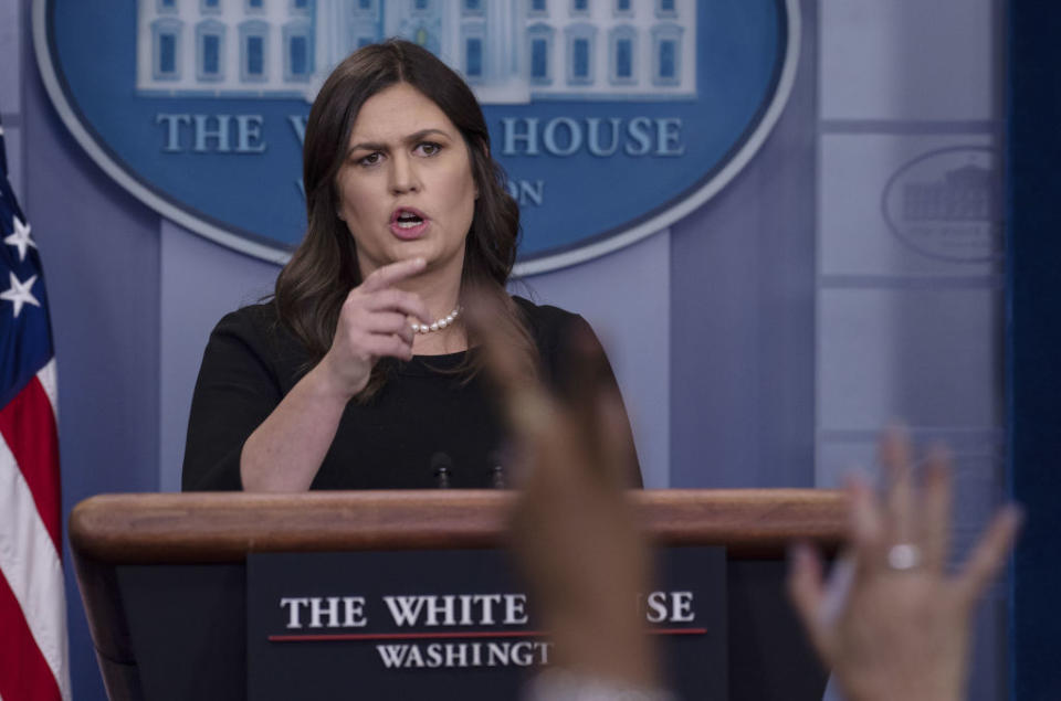 White House press secretary Sarah Sanders. (Photo: Getty Images)