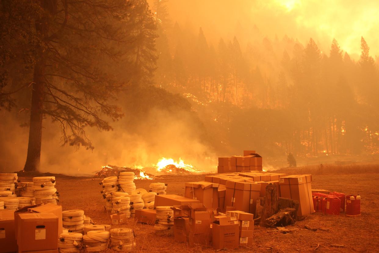 The August Complex burns in California in September 2020.