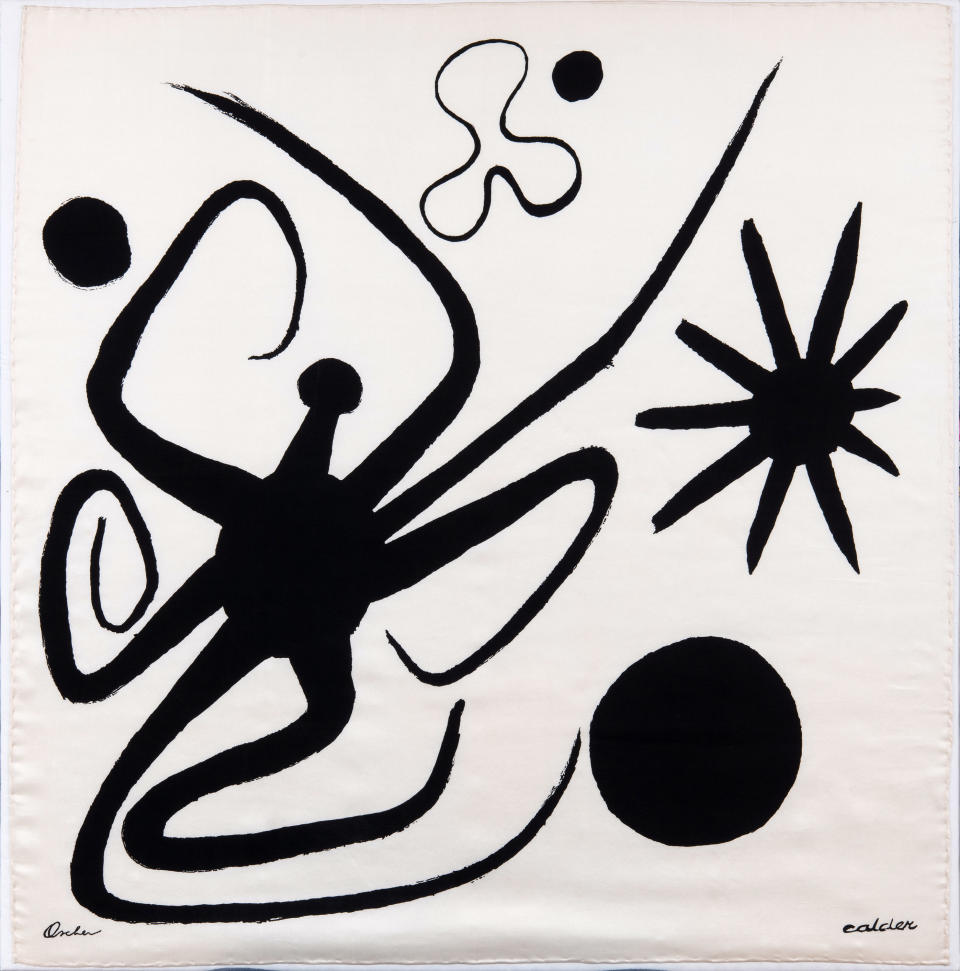 “La Mer, 1947,” a screen print on silk twill by Alexander Calder.