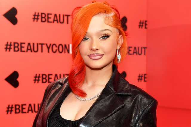 <p>Paras Griffin/Getty</p> Alabama Barker attends Beautycon on September 16, 2023 in Los Angeles, California.