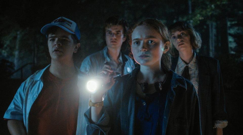 Gaten Matarazzo, Joe Keery, Sadie Sink, and Maya Hawke on 'Stranger Things'