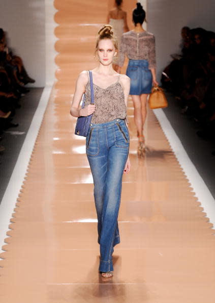 Rebecca Taylor's spring 2011 show highlighted flared denim that looked well-loved.