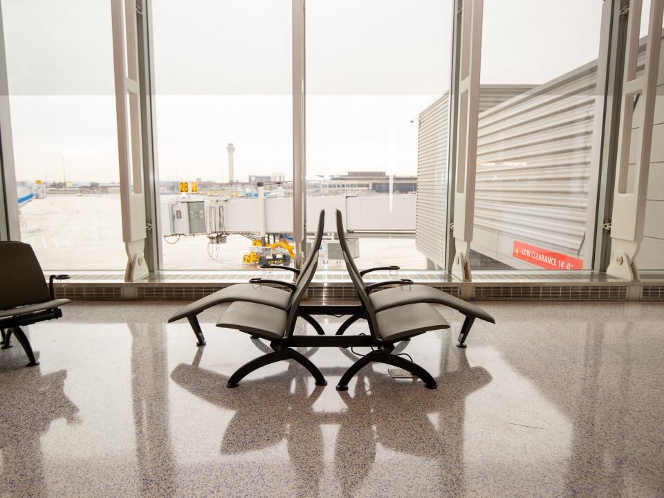 The departure hall at Newark Liberty International Airport's new Terminal A.