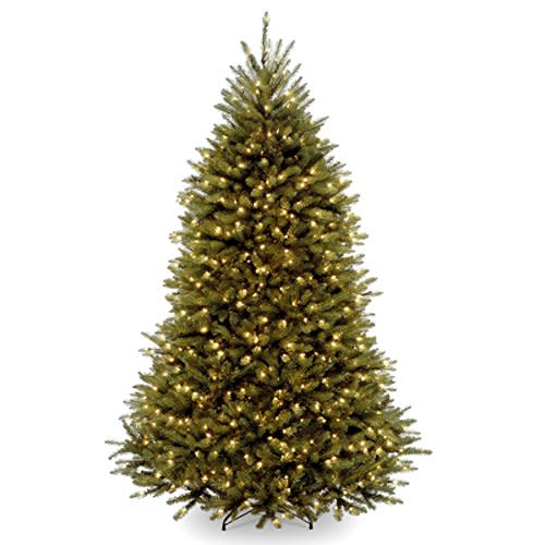 National Tree Company Pre-Lit Artificial Full Christmas Tree, Green, Dunhill Fir, White Lights,…