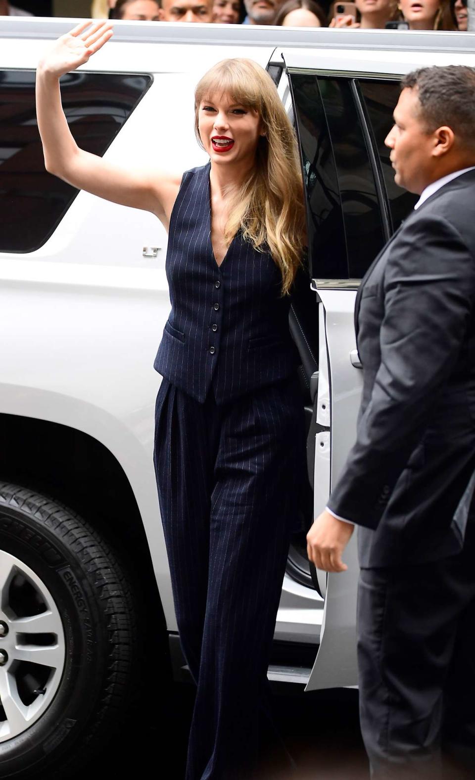 Taylor Swift is seen outside the Beacon Theatre on June 11, 2022 in New York City