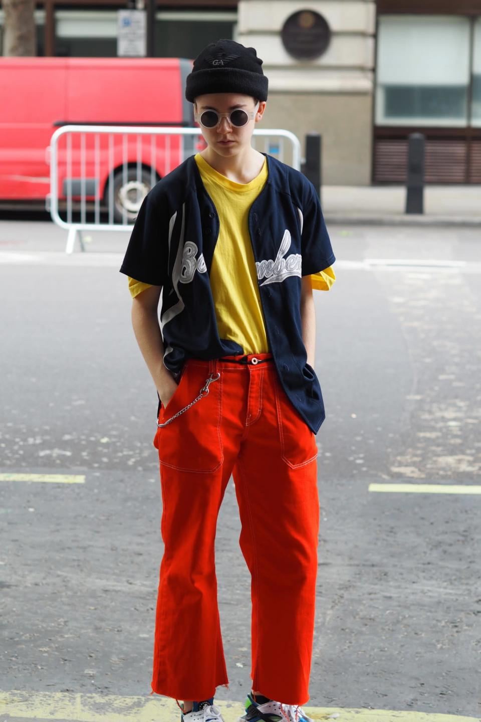 <p>We wish you could colour block as well as this dude. [Photo: Yahoo Style UK/ Sabrina Carder] </p>